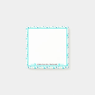 Aqua Polka dot teacher appreciation gift Post-it Notes
