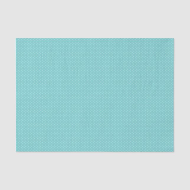 Aqua Polka-dots Tissue Paper (Front)