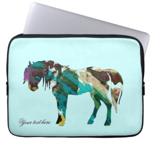 Aqua Pony Laptop Sleeve
