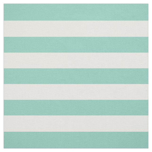 Aqua Preppy Stripes Fabric (Swatch)