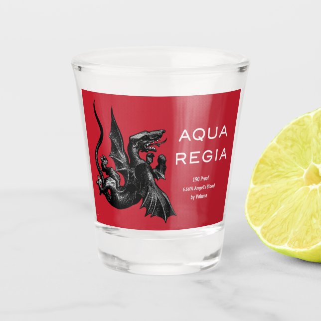 Aqua Regia Shot Glass (Front)