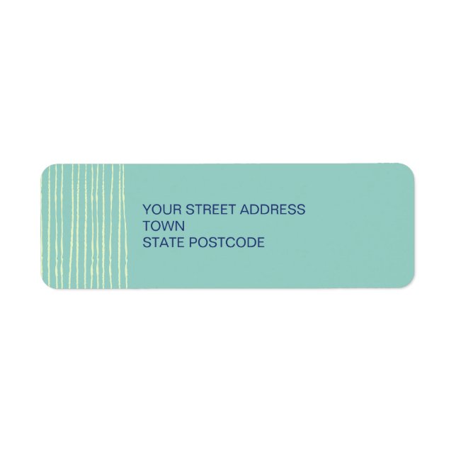Aqua Return Address Label (Front)