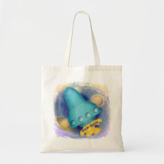 Aqua Rocket  Tote Bag (Front)