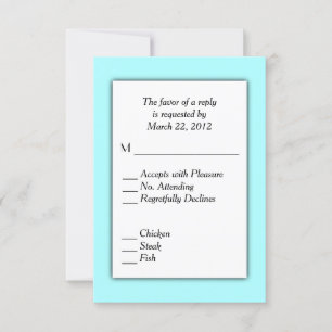 Aqua RSVP with Menu Choice