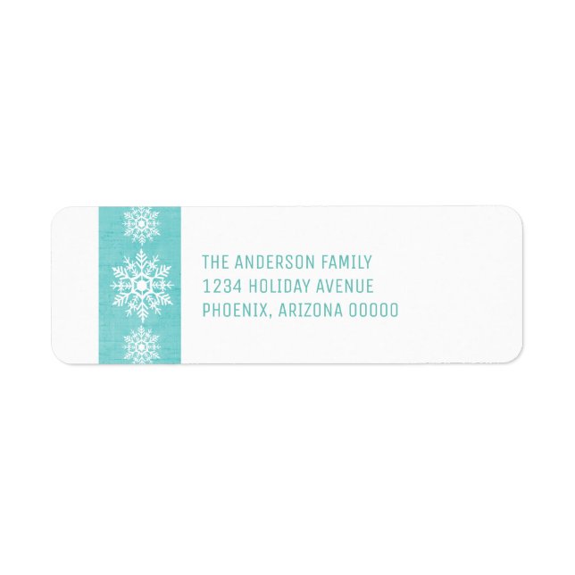 Aqua Rustic Snowflake Holiday (Front)