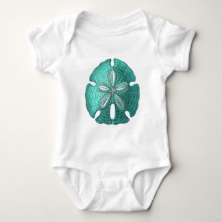 Aqua Sand Dollar Baby Bodysuit