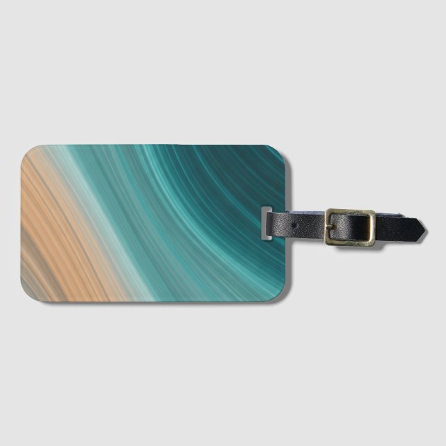 Aqua Sand Flow Luggage Tag (Front Horizontal)