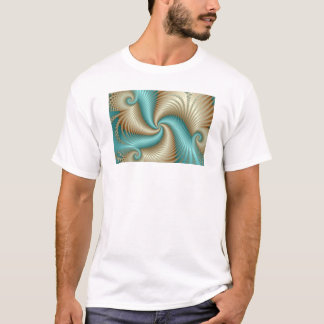 Aqua Satin - Fractal T-Shirt