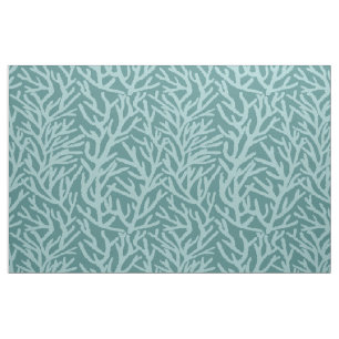 Aqua Sea Coral With Teal Ocean Fabric
