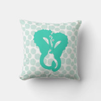 Aqua Seahorse Pair on Blue Dots