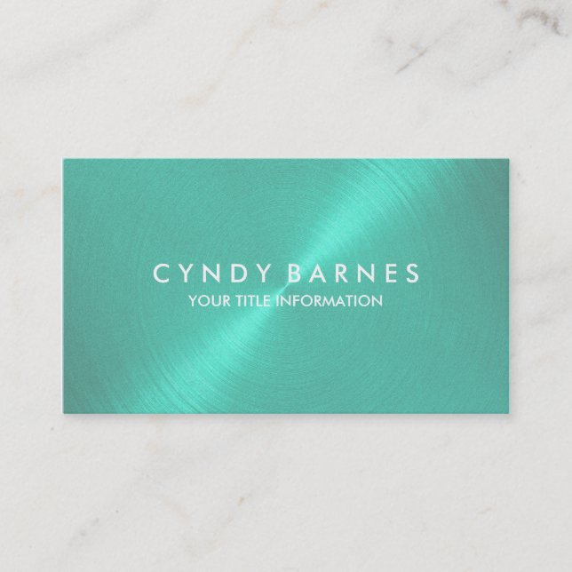 Aqua Sheen Business Card (Front)
