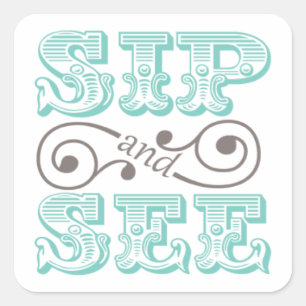 Aqua Sip And See Gift Stickers
