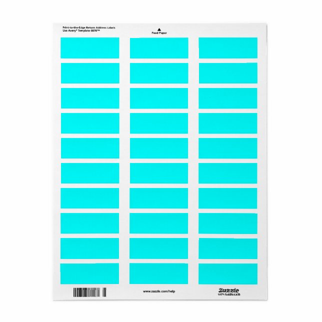 Aqua (solid colour) (Full Sheet)