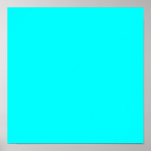Aqua (solid colour) poster