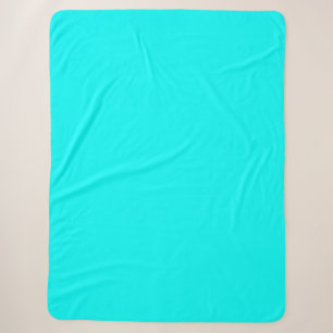 Aqua (solid colour) sherpa blanket