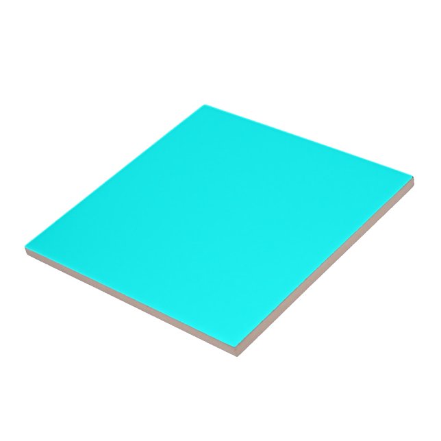 Aqua (solid colour) tile (Side)