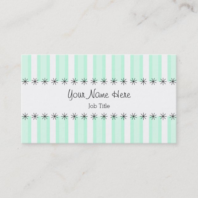 Aqua Stripe business card stripe (Front)