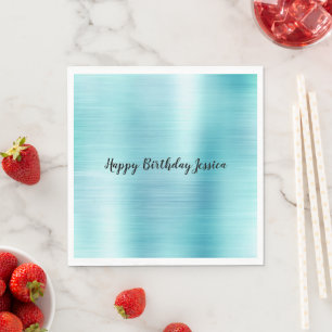 Aqua Stripe Napkin