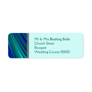 Aqua stripe, silver chain