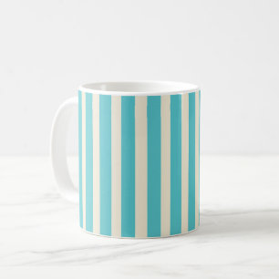 Aqua Stripes Coffee Mug
