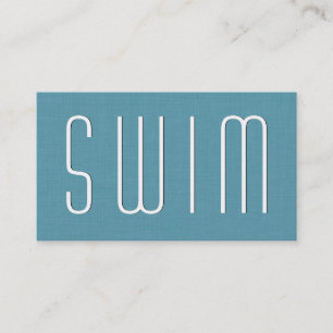 Aqua SWIMMING COACH Simple Style V35 Business Card