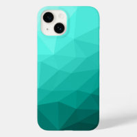 Aqua teal geometric mesh ombre pattern