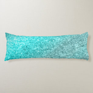 Aqua Teal Ocean Glitter #1 Body Cushion