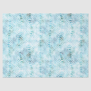 Aqua Teal Snake Print Tissue Paper