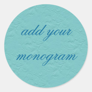 Aqua, Teal Wedding Envelope Seals, Labels