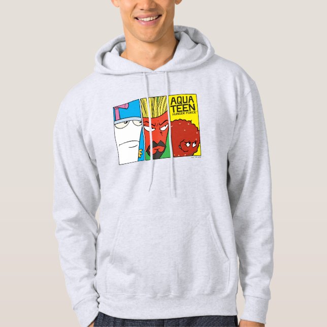 Aqua Teen Hunger Force Character Panel Graphic Hoodie (Front)