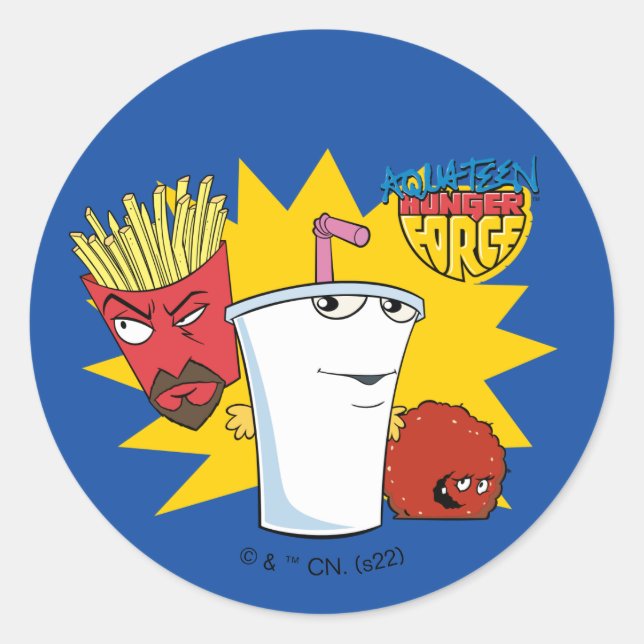 Aqua Teen Hunger Force Explosive Graphic Classic Round Sticker (Front)