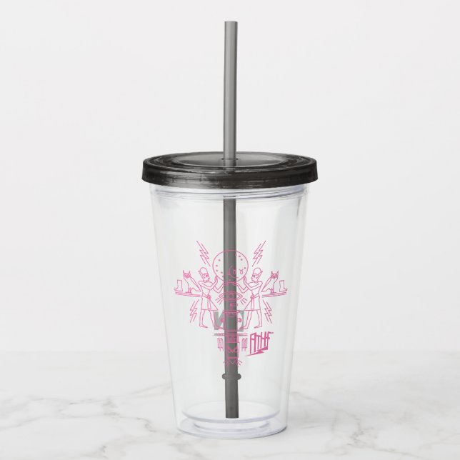 Aqua Teen Hunger Force Hieroglyphics Acrylic Tumbler (Front)