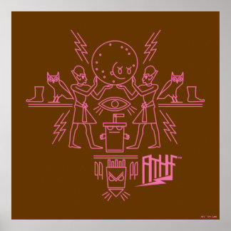 Aqua Teen Hunger Force Hieroglyphics Poster