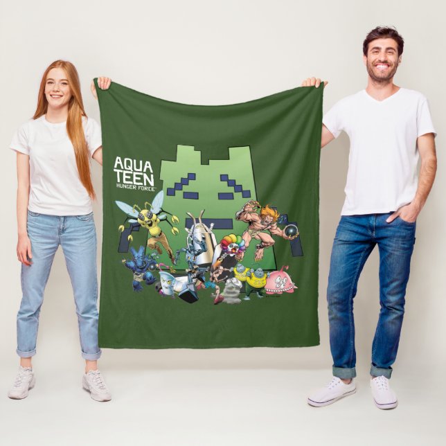 Aqua Teen Hunger Force Villains Fleece Blanket (In Situ)