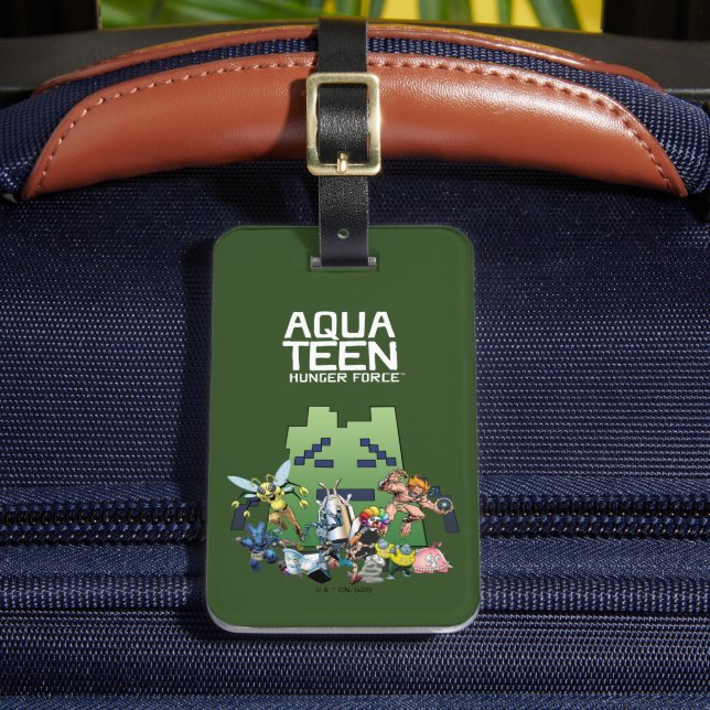 Aqua Teen Hunger Force Villains Luggage Tag (Front Insitu 2)
