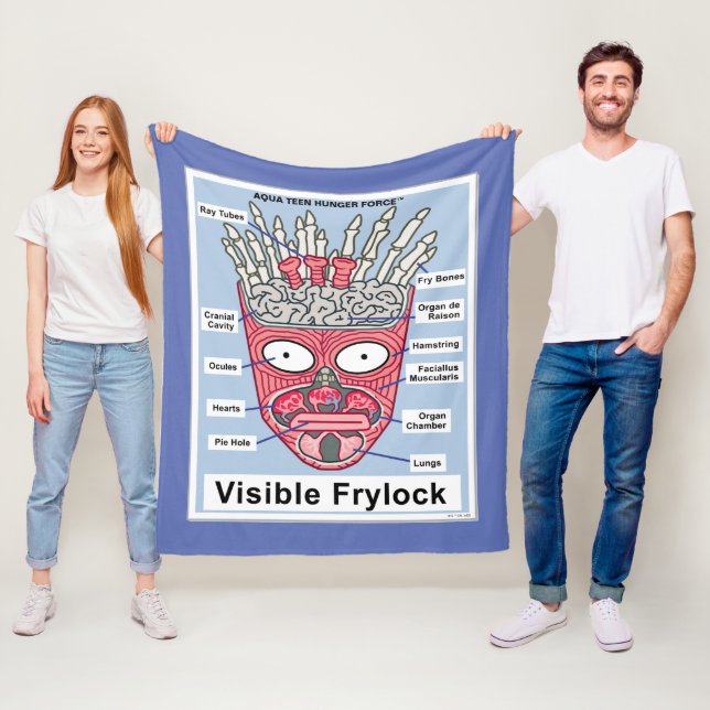 Aqua Teen Hunger Force Visible Frylock Poster Fleece Blanket (In Situ)