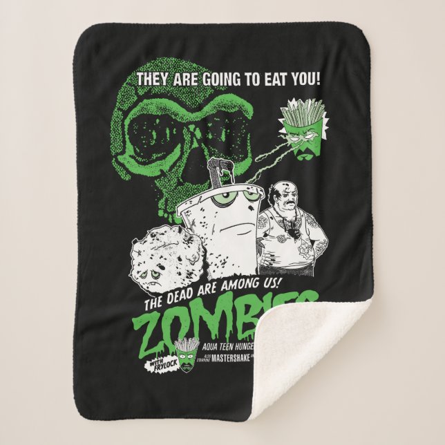 Aqua Teen Hunger Force Zombies Poster Sherpa Blanket (Front)