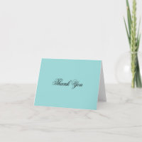 Aqua Thank You Card