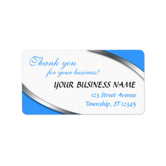 Aqua "Thank you for your business" Address Label