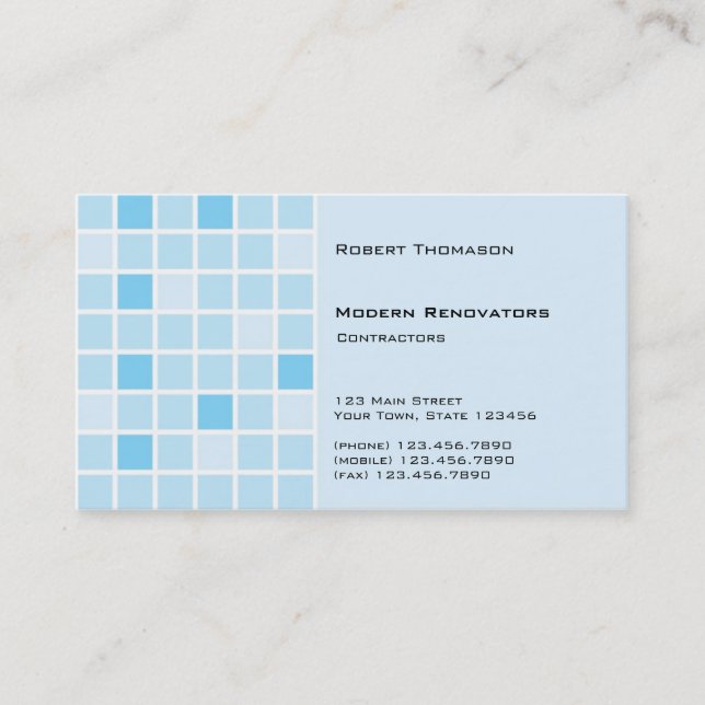 Aqua Tile Business Card (Front)
