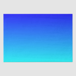 Aqua to Blue Gradient Tissue Paper