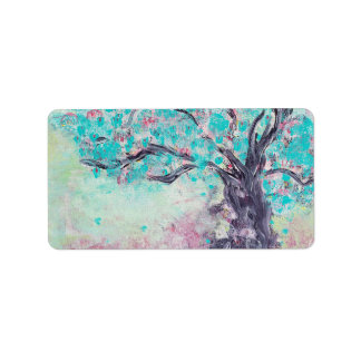 Aqua Tree Address Label