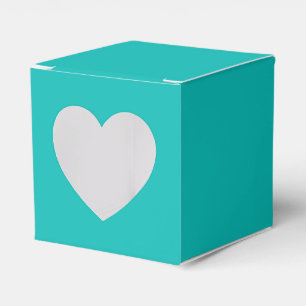 Aqua Turquoise Blue Favour Box