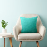 Aqua Turquoise Gradient Geometric Mesh Pattern Cushion<br><div class="desc">Cool light dark ombre gradient geometric mesh patterned pillow home decor for modern rooms. 
Elegant and cool Triangle geometric mesh with ocean blue green turquoise aqua gradient design for him or her.</div>