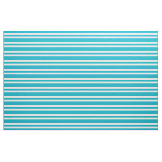 Aqua Turquoise Retro Bold Mod Stripes Pattern Fabric
