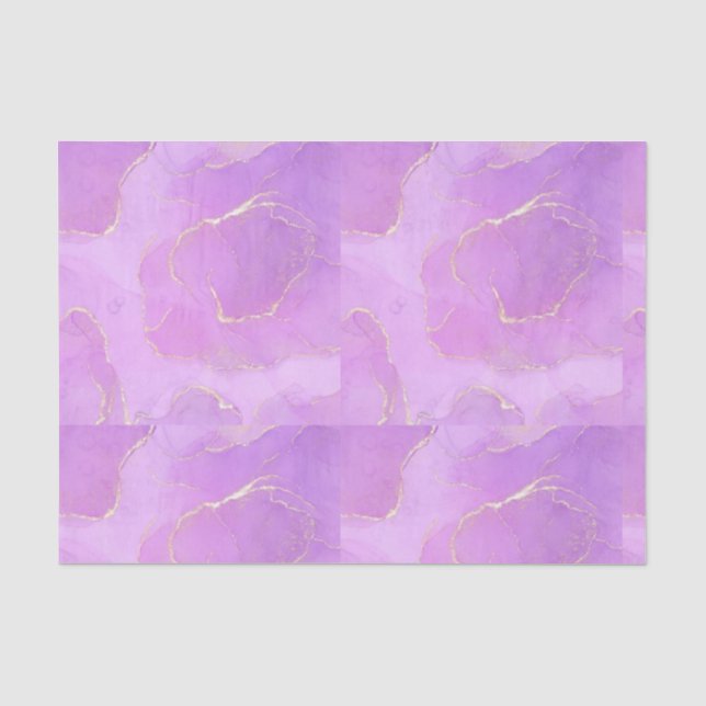 Aqua Turquoise Teal Blue White Pink Marble Pattern Tissue Paper (Front)