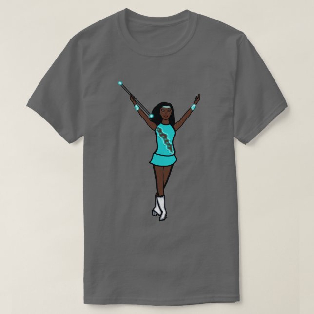 Aqua Twirl Girl T-Shirt (Design Front)