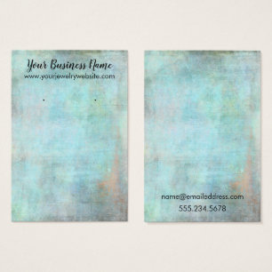 Aqua Vintage Grunge Earring Holder Display Cards