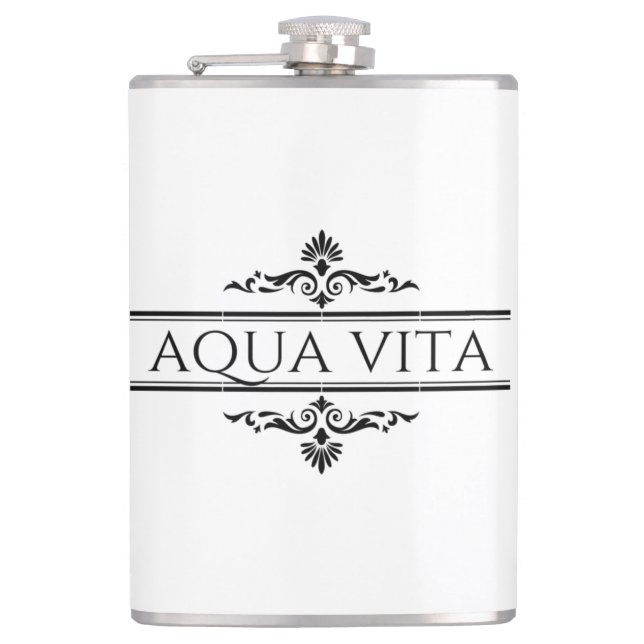 Aqua Vitae Hip Flask (Front)