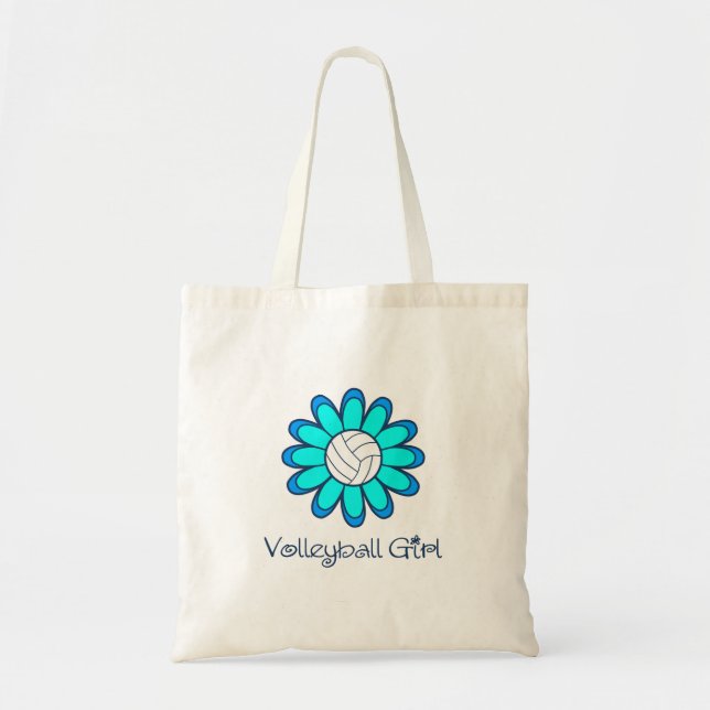 Aqua Volleyball Girl Tote Bag (Front)
